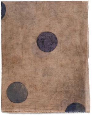 Uma Wang Polka-Dot Distressed Scarf - Brown