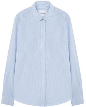 Les Deux Konrad Striped Button-Down Shirt - Blue