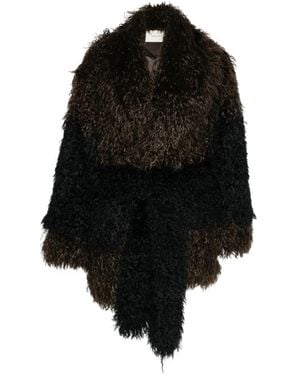 Entire studios Juno Mantel aus Faux Fur - Schwarz