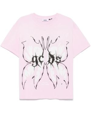 Gcds バタフライ Tシャツ - ピンク