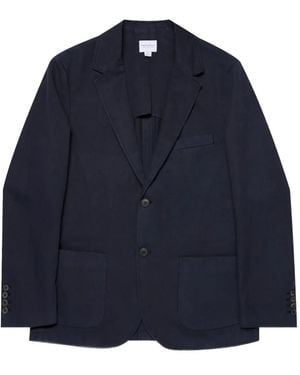Sunspel Blazer Con Applicazione - Blu
