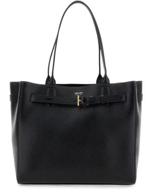 Tom Ford Medium Audrey Leather Tote Bag - Black