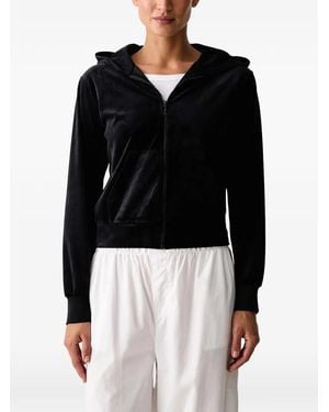 Guess Sudadera Loren Con Capucha Y Logo En Relieve - Negro
