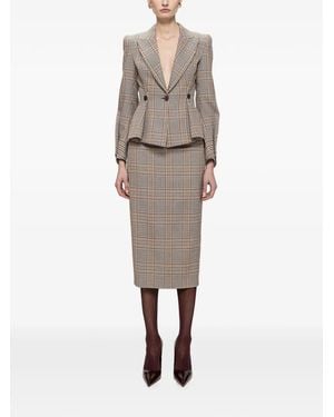Nissa Falda Midi Con Cintura Alta - Neutro
