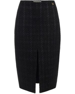 Elisabetta Franchi Tweed Skirt - Black