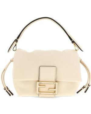 Fendi Small Mamma Baguette Leather Handbag - Metallic