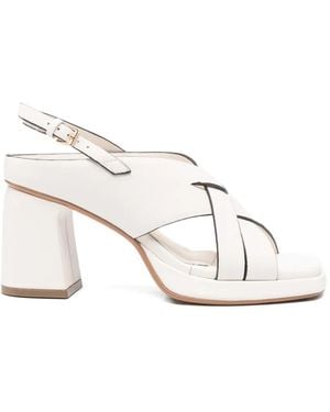 Bruno Premi Crossover Slingback Sandals - White
