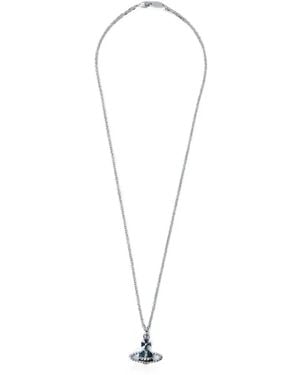 Vivienne Westwood Orb-Pendant Chain Necklace - White