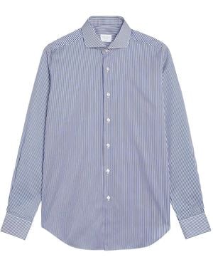 Xacus Gestreiftes Hemd - Blau