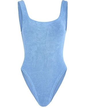 Hunza G Badpak Met Vierkante Hals - Blauw