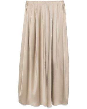 Giorgio Armani Pleated Maxi Skirt - Natural