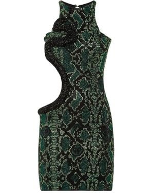 Philipp Plein Minikleid Mit Schlangen-Print - Grün