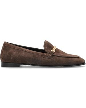 Furla Metal Bar Loafers - Brown