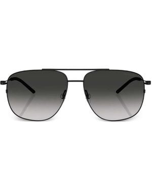 Moncler Alumini Pilot-Frame Sunglasses - Black