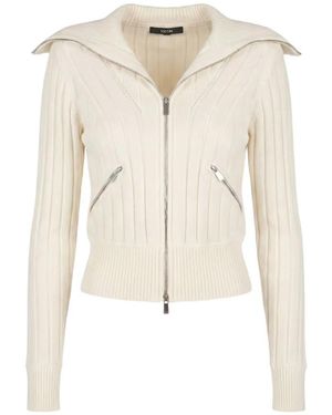 Toccin Holly Zip-Front Cardigan - White