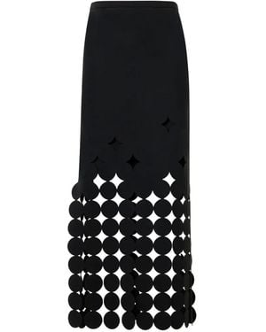 Akris Punto Falda Dropping Dot Con Aberturas - Negro