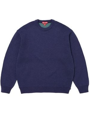 Supreme X Spitfire Intarsia-Knit Sweater - Blue