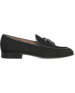 Gianvito Rossi Tassel Suede Loafers - Black