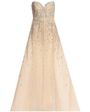 Elie Saab Midi Dress in White | Lyst