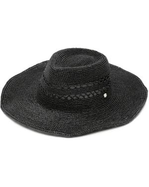 Helen Kaminski Woven Wide-Brim Hat - Black