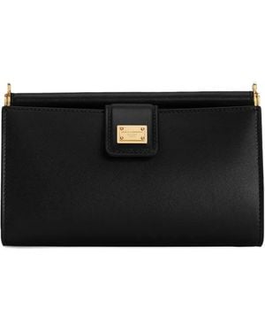 Dolce & Gabbana レザーショルダーバッグ - ブラック