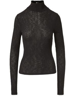 Veronica Beard Jersey Wyeth Con Cuello Alto - Negro