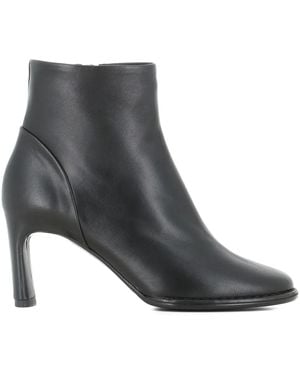 Roberto Del Carlo 75Mm Zip Leather Boots - Black