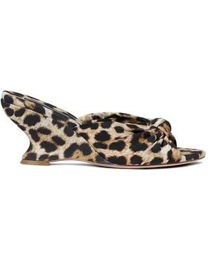 Loeffler Randall Sandalias Marsy Con Estampado De Leopardo - Blanco