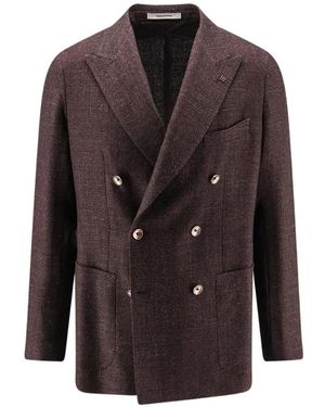 Tagliatore Double-Breasted Peaked-Lapel Blazer - Brown