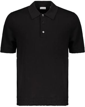 Burberry Short-Sleeve Cotton Polo Shirt - Nero