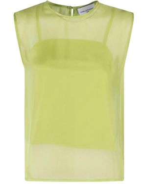 Isabelle Blanche Silk Top - グリーン