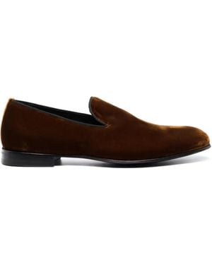 D4.0 Fodera Slip-On Velvet Loafers - Brown
