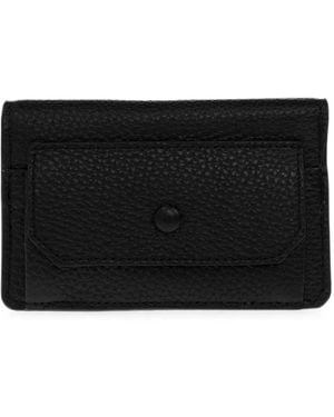 Brioni Grained Leather Card Holder - Black