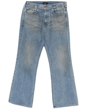 Willy Chavarria Faded Wide-Leg Jeans - Blue
