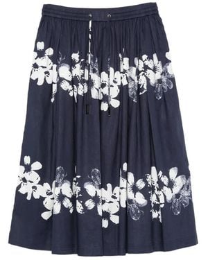 Iceberg Floral-Print Skirt - Blue