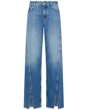 SIMONA CORSELLINI Jeans mit weitem Bein - Blau