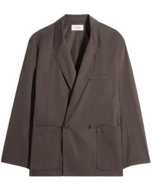 Lemaire Double-Breasted Workwear Blazer - Brown