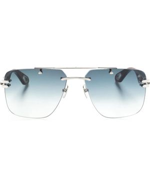 Maybach Lunettes De Soleil President I À Monture Pilote - Bleu