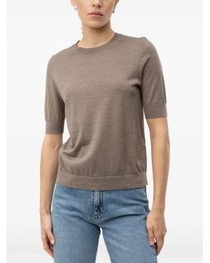 BOSS Slim-Fit Short-Sleeved Jumper - Grey