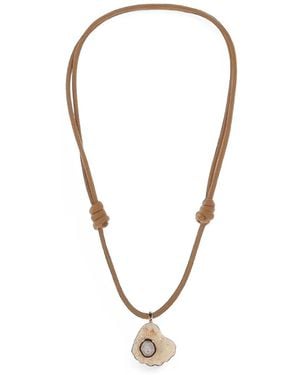 Dezso by Sara Beltran Diamond And Shell Necklace - Natural