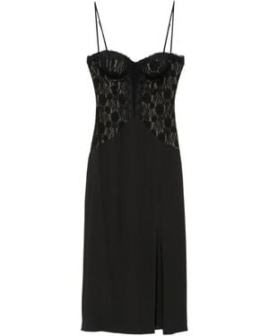 Aniye By Lace-Panelled Side-Slit Dress - Black