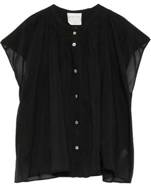 forte_forte Blouse À Fronces - Black