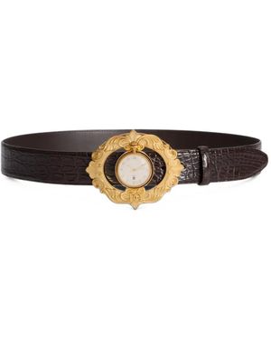 Dolce & Gabbana Caiman Belt - White