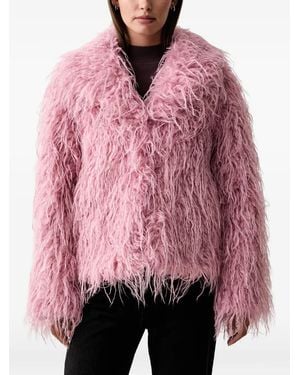 Silvian Heach Faux-Fur Jacket - Red