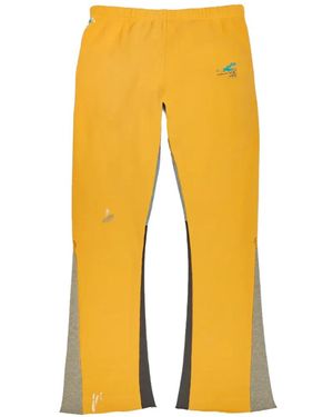 GALLERY DEPT. Logo Paint Splatter Flare Track Trousers - Yellow