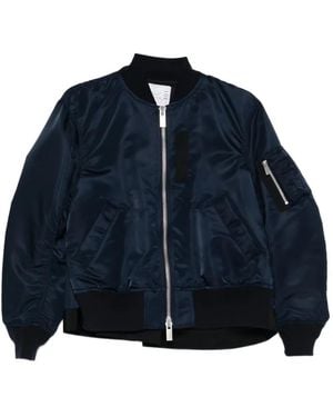 Sacai Zipped Bomber Jacket - Blue