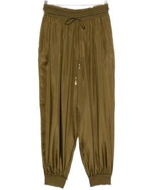 Zimmermann Elasticated-Cuff Tapered Pants - Green