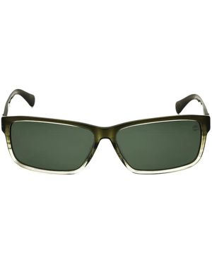 Timberland Tb00053 Rectangle-Frame Sunglasses - Green