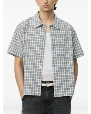 mfpen Holiday Check Shirt - Grey
