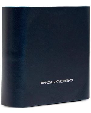 Piquadro Folding Leather Wireless Charging Base - Blue